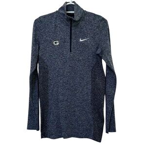 Nike Green Bay Packers Dri Fit Women’s ¼ Zip Shirt S Gray Athletic Long Sleeve